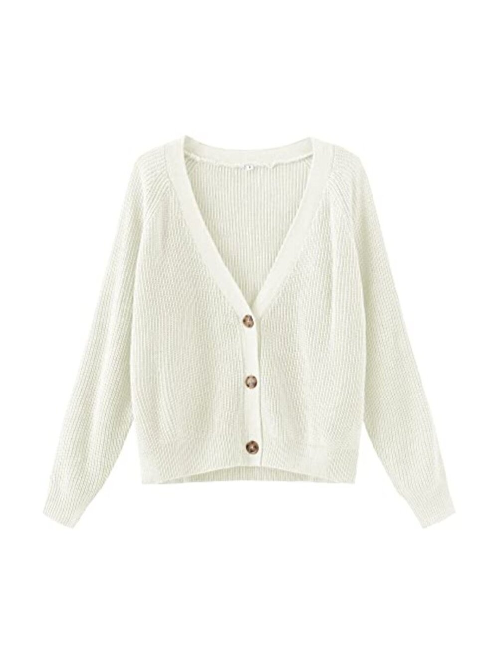 Women's Cable Knit Cardigan Open Front V-Neck Long Sleeve Loose Fit Acrylic